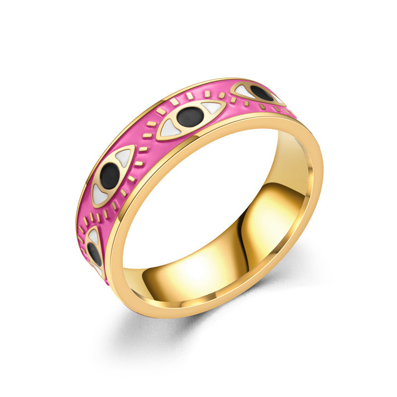 Bague de couple en acier titane à la mode pour femmes