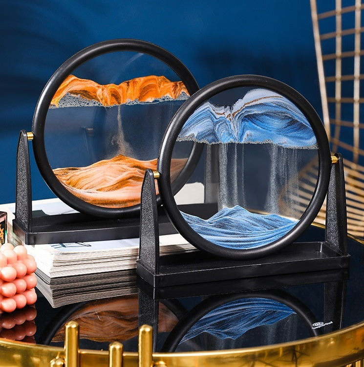 Decoración de escritorio de la sala de estar del hogar del reloj de arena del arte de lujo ligero