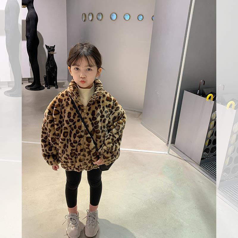 Veste en polyester épaissie pour enfants mignons à la mode