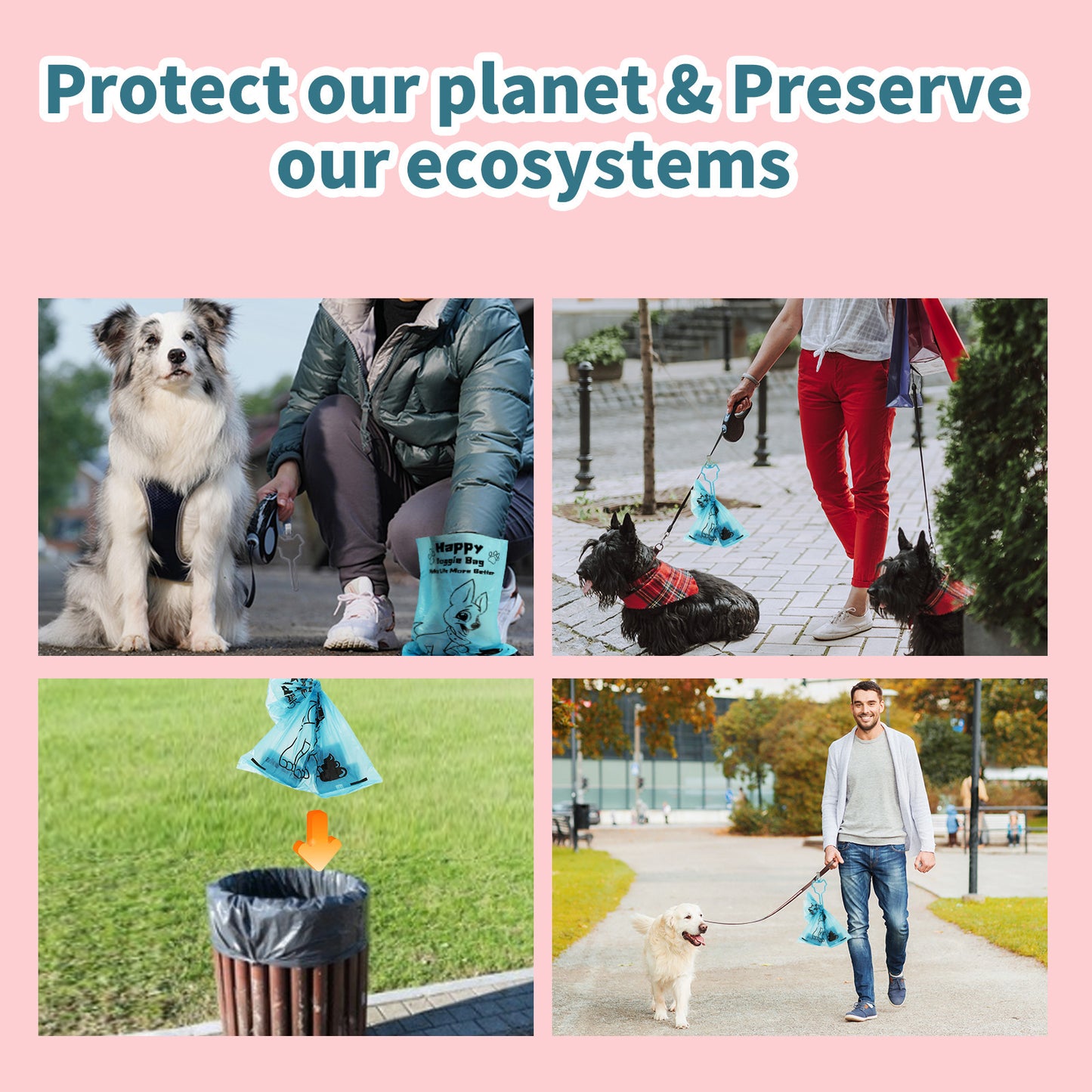 Bolsas de caca biodegradables ecológicas
