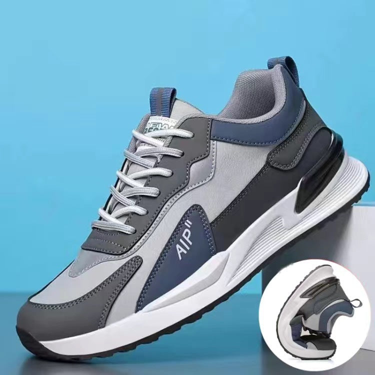 Chaussures décontractées pour hommes, baskets à lacets à semelle souple, chaussures de sport polyvalentes et tendance