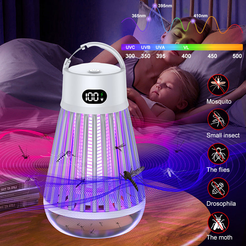 Lampe anti-moustique à affichage numérique, piège à moustiques à choc électrique, piège répulsif à insectes sans rayonnement pour chambre à coucher, Gadgets d'été en plein air