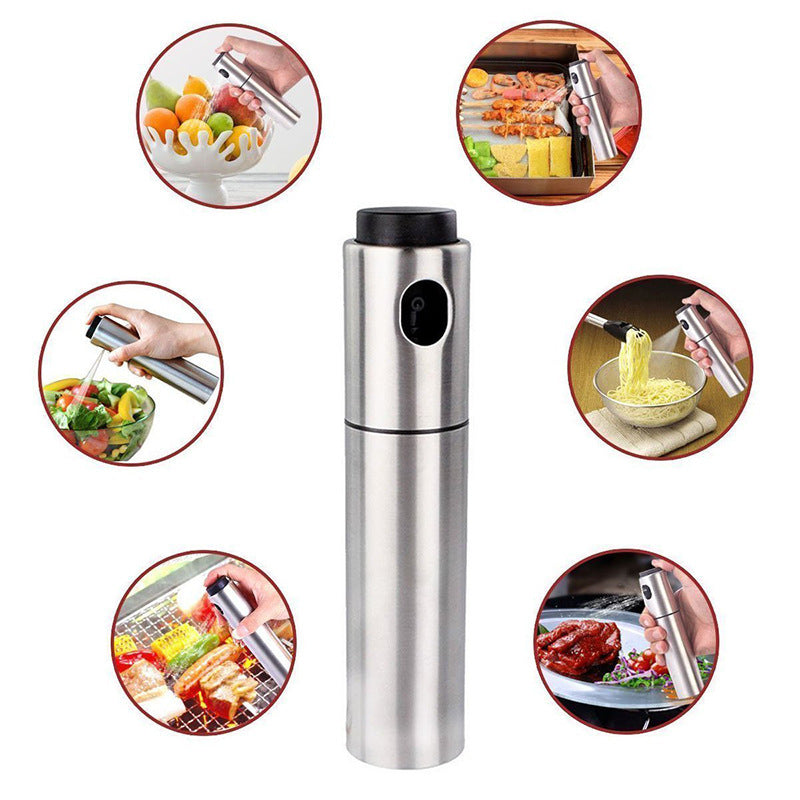 Lata de aceite en aerosol para cocinar de acero inoxidable