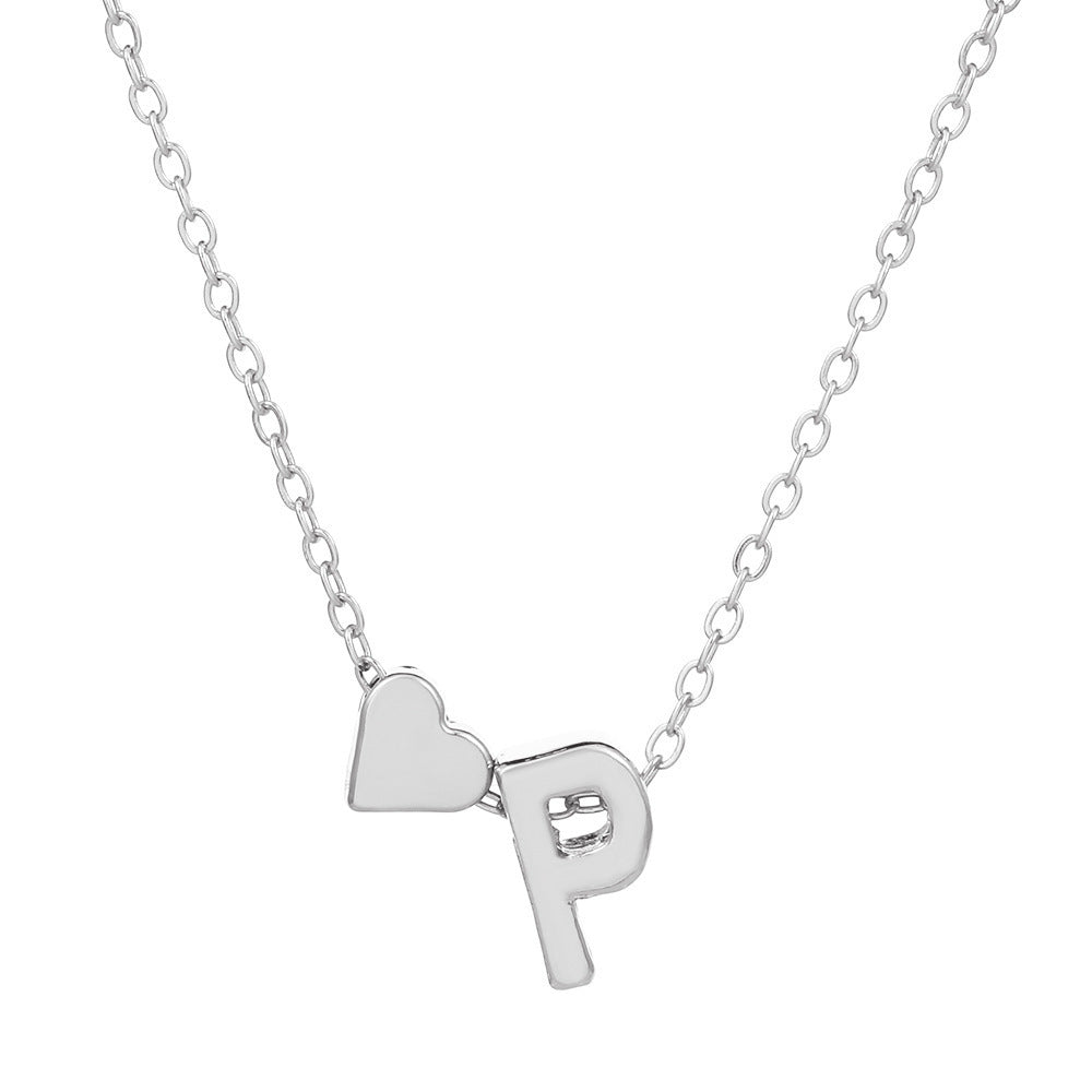 European And American Fashion Love 26 English Letter Simplicity Necklace