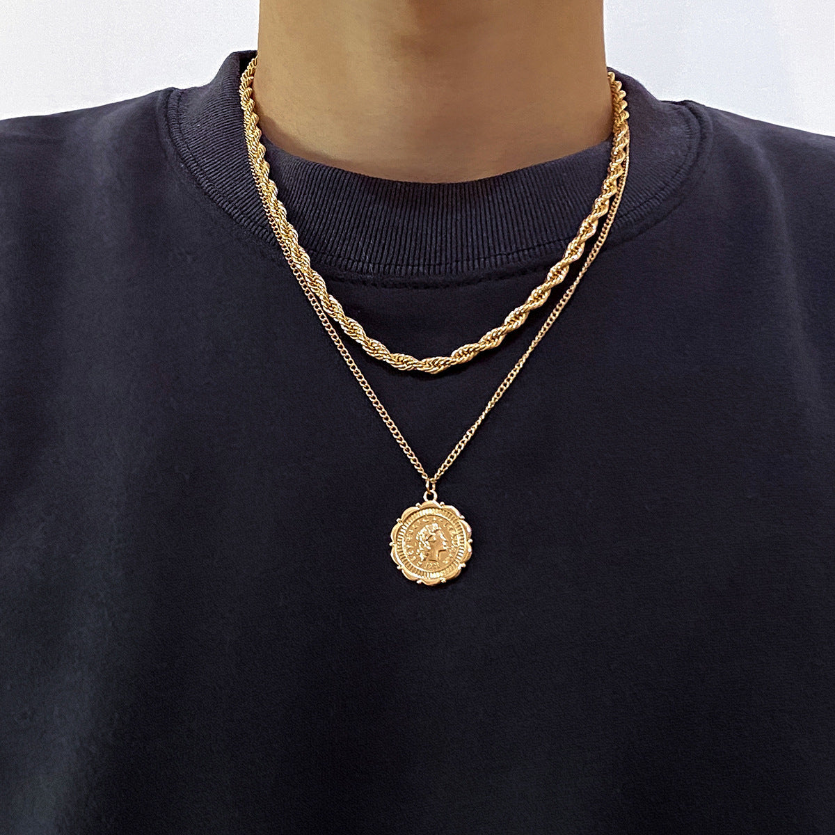 Personality Hemp Flowers Chain Men