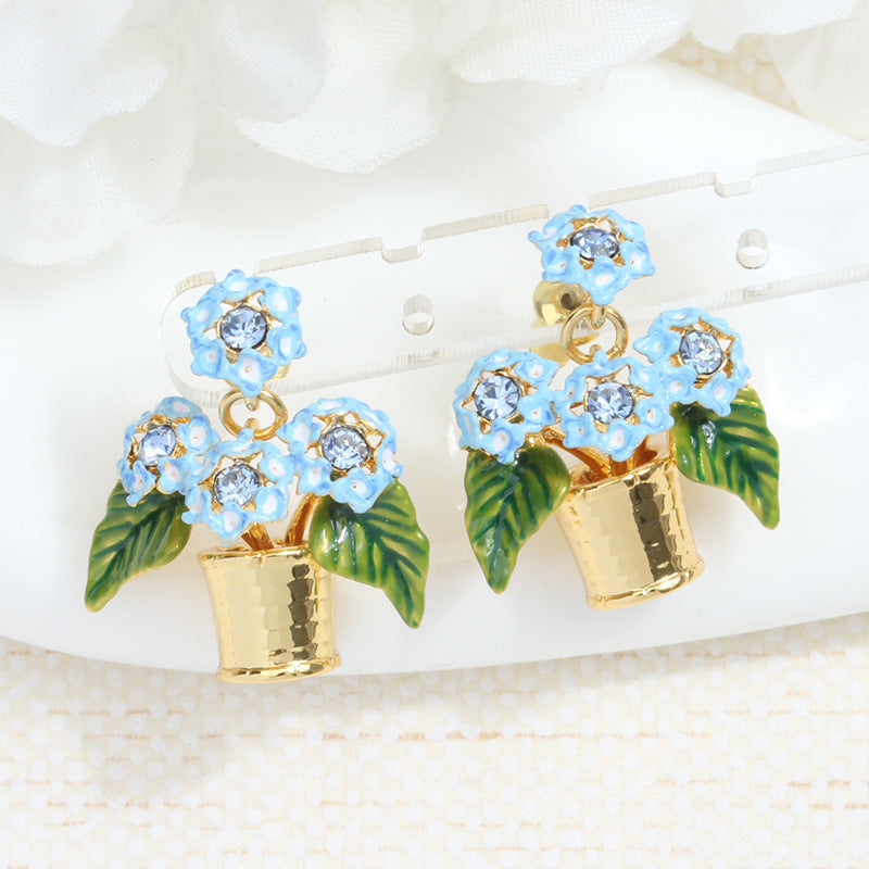 Plant Flower Sky Blue Hydrangea Groups Of Leaf Pot Ornament