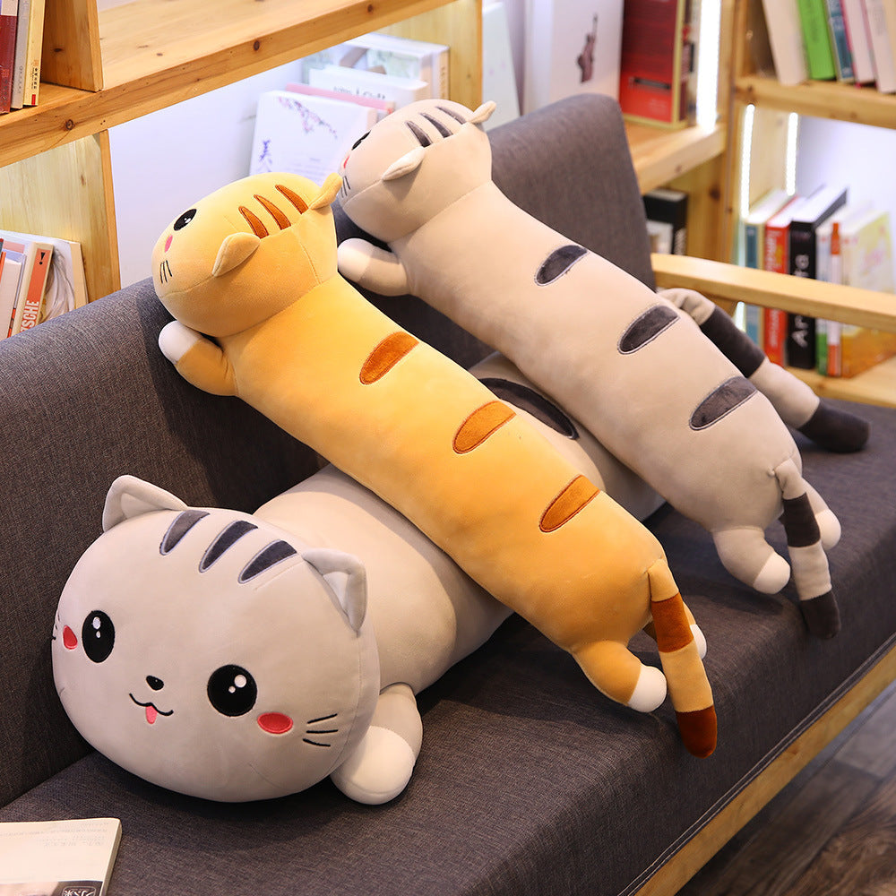 Oreiller de poupée en peluche chat