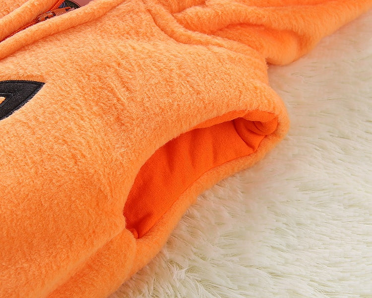 Citrouille mignonne à capuche en coton