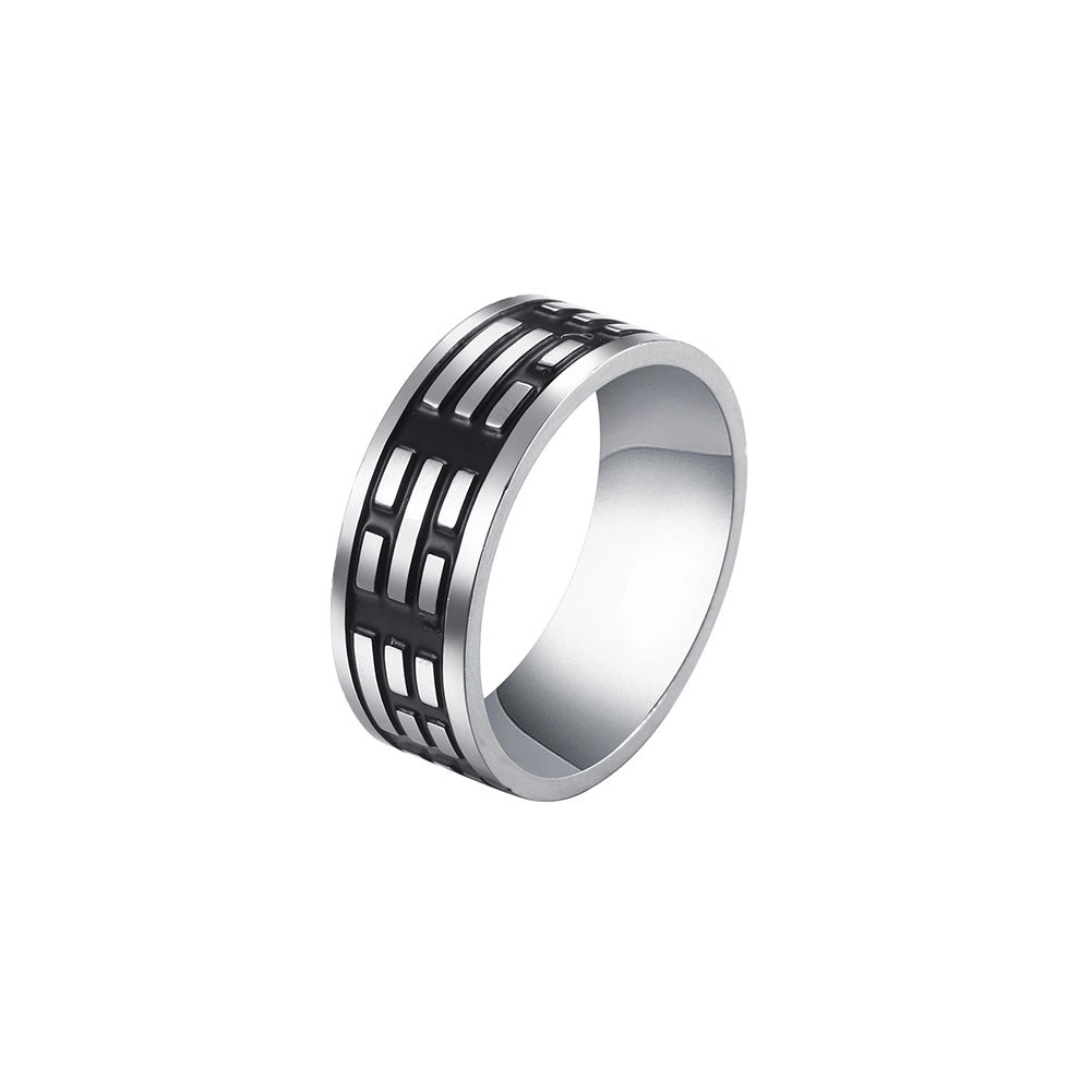 Simple Personality Stainless Steel Titanium Steel Men's Ring