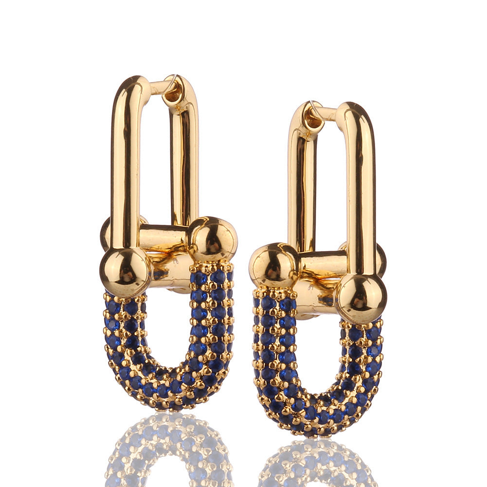 New Geometric European And American Ins Cold Style Ear Rings Women