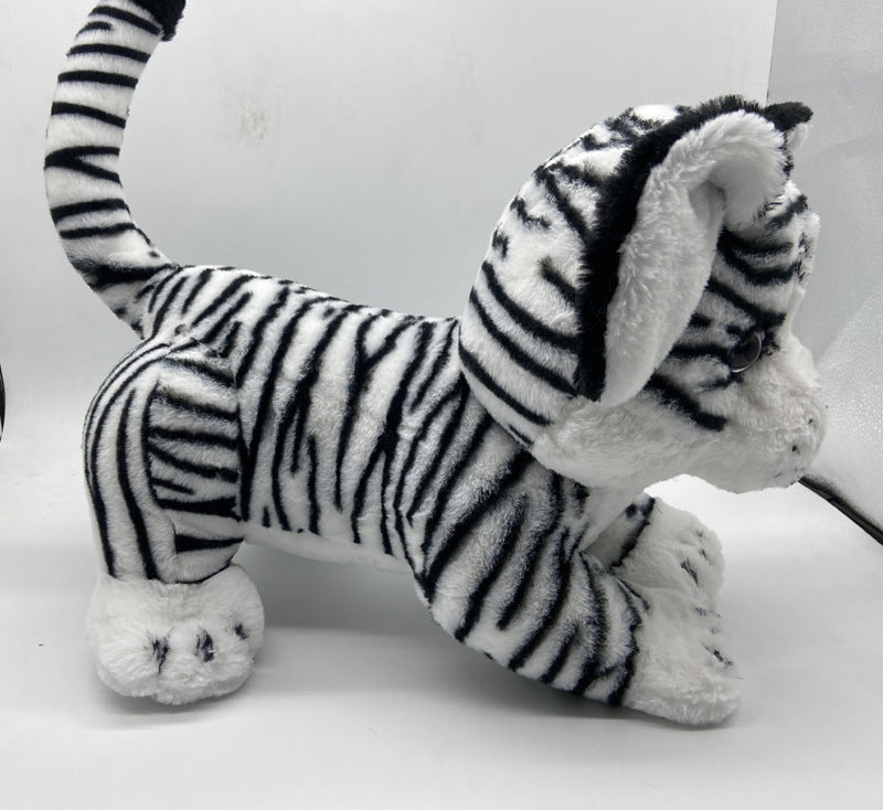 Véritable animal de compagnie ami en peluche jouet curieux en peluche animal de compagnie tigre jouet fille