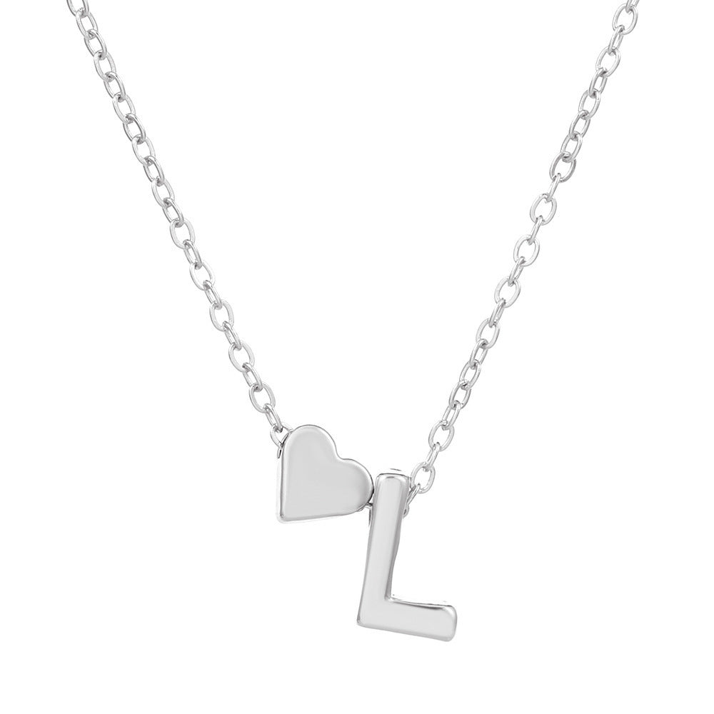 European And American Fashion Love 26 English Letter Simplicity Necklace