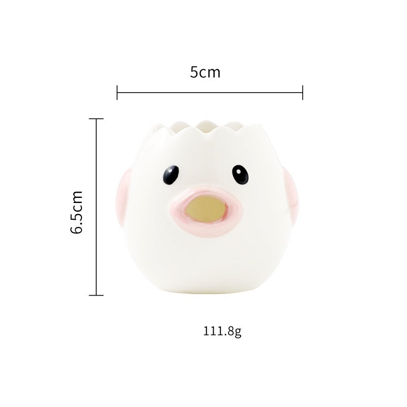 Séparateur de blanc d'œuf en céramique, poulet mignon, accessoires de cuisine pratiques