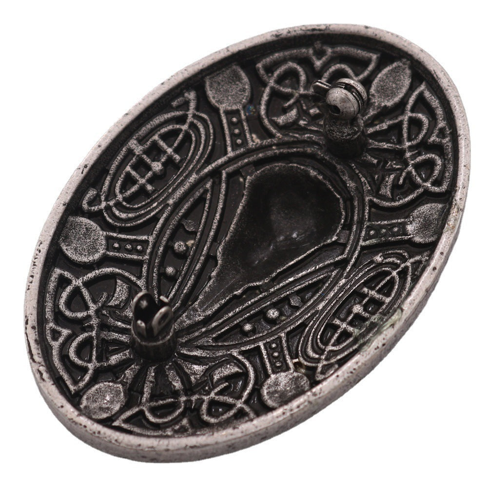 Broche de cuervo para hombre Mito nórdico Charm para hombre