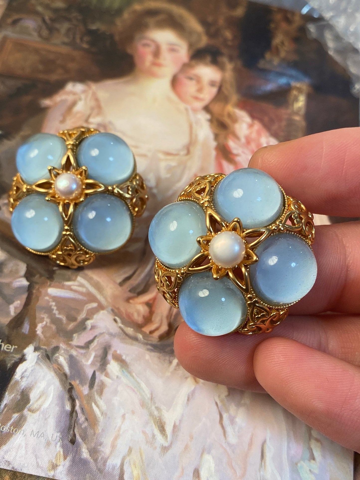 Retro Court Glaze Earring Ear Clip