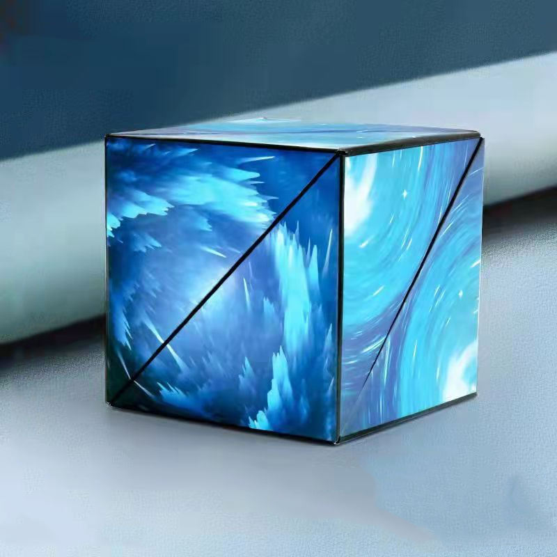 Cube magique à géométrie solide, jouet à déformation magnétique modifiable