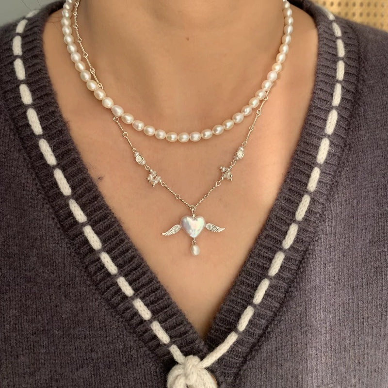 Design High Sense Affordable Luxury Fashion Original Handmade Yongyi Heart Chain Length 45cm Necklace