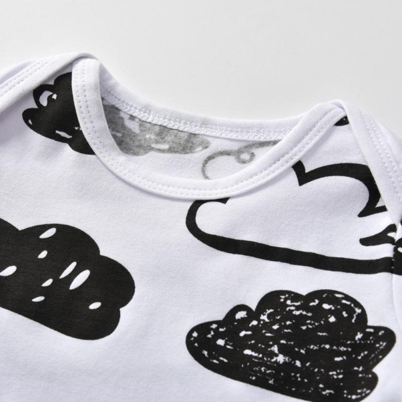 Conjunto de ropa para bebé recién nacido, 3 uds., nube, algodón, blanco