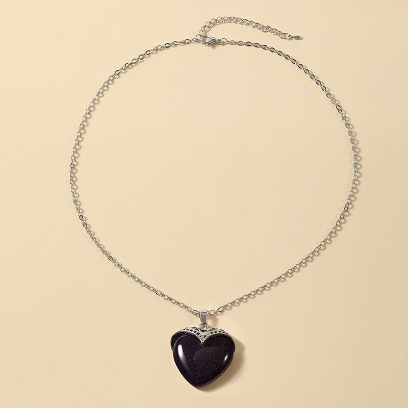 Collier d'amour en pierre naturelle unique et tendance pour femme