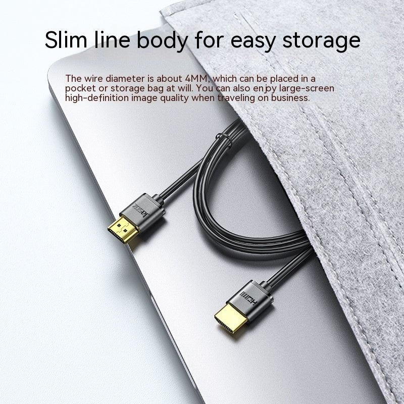 Câble flexible mince HD pour ordinateur portable, moniteur de projecteur, câble vidéo