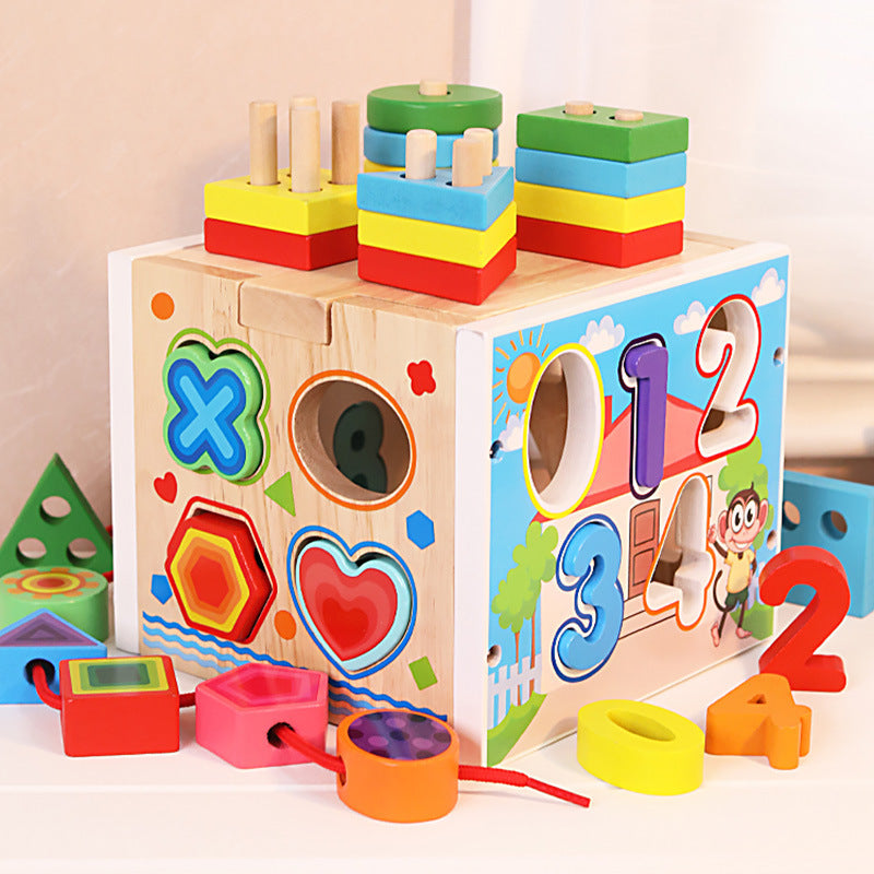 Puzzle pour bébé en forme de bois, jouet assorti