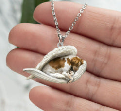 New Unique Dogs And Cats Sleeping Angel Pendant Car Key Ring