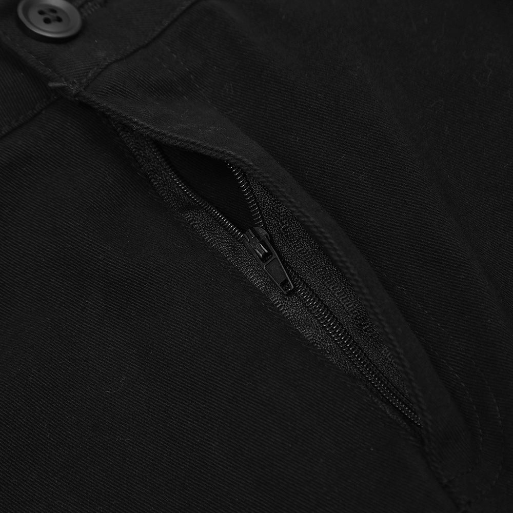 Solid Color Simple Bootcut Casual Trousers For Men