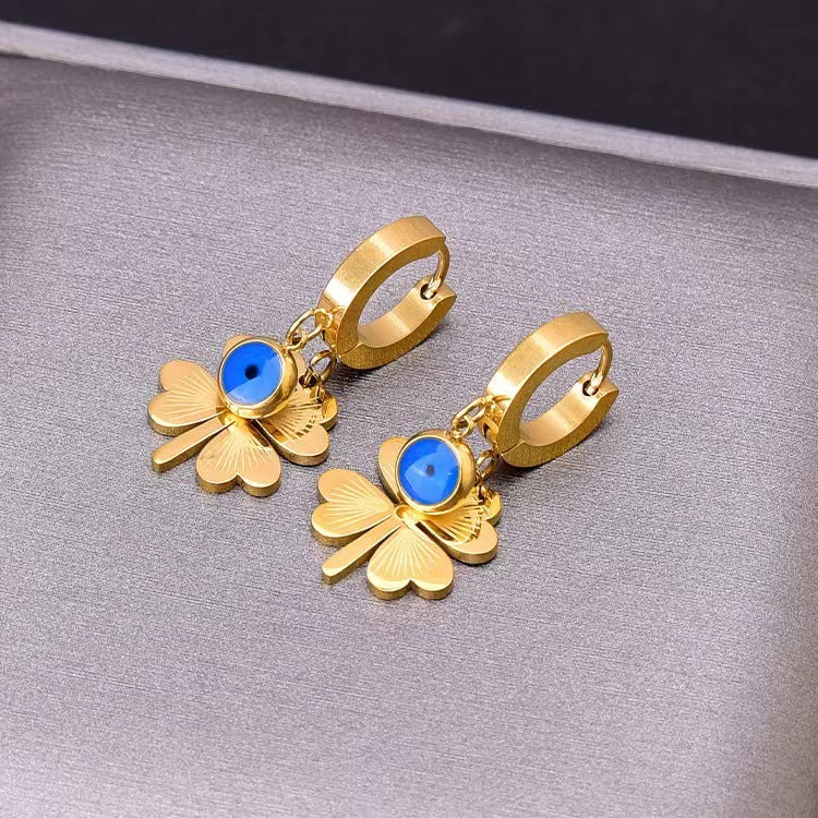 Women's Pattern Four-leaf Flower Jewelry Suit