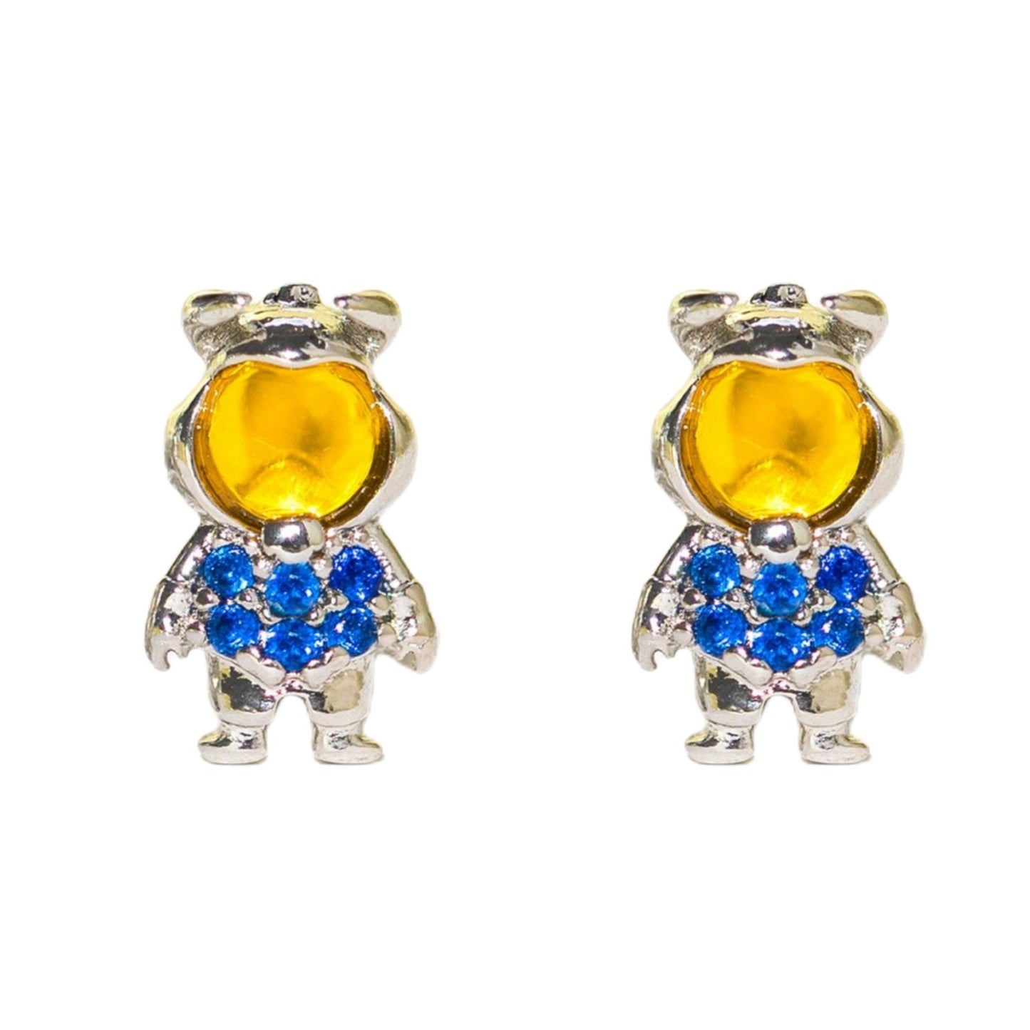Boucles d'oreilles trois pièces de dessin animé, boucles d'oreilles de costume