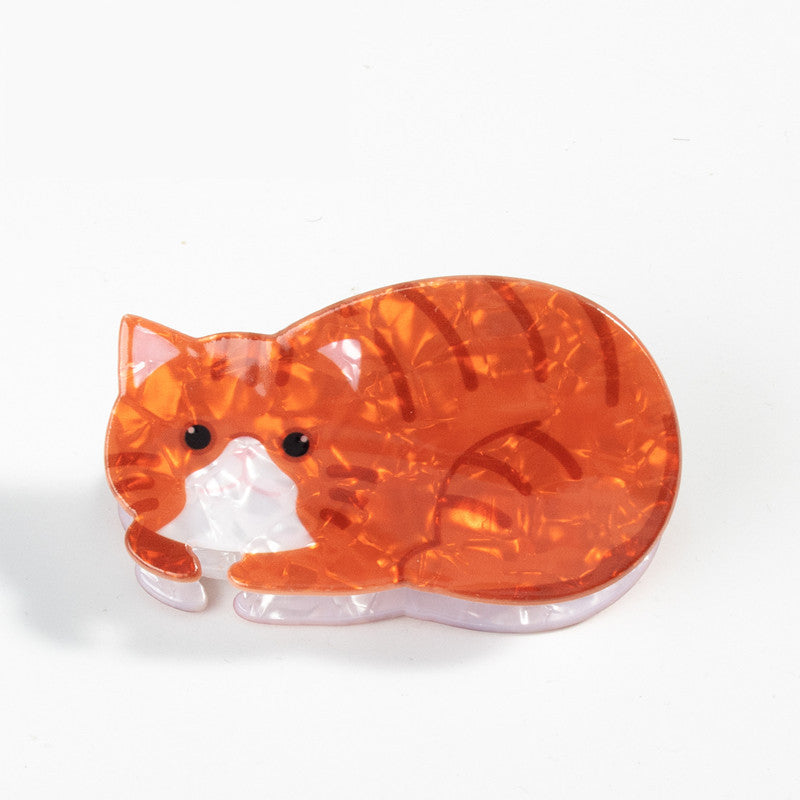 Barrettes de coiffure à bijoux avec imprimé de dessin animé de chat