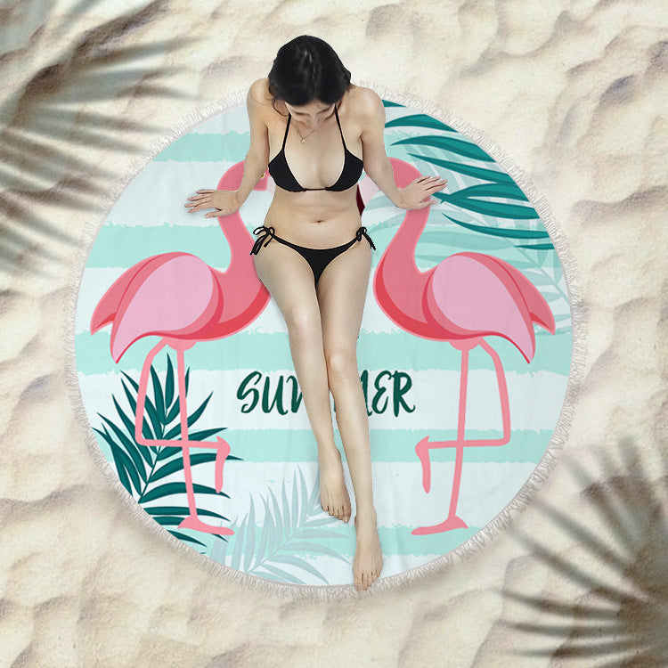 Serviette de plage à franges serviette de bain ronde serviette de plage
