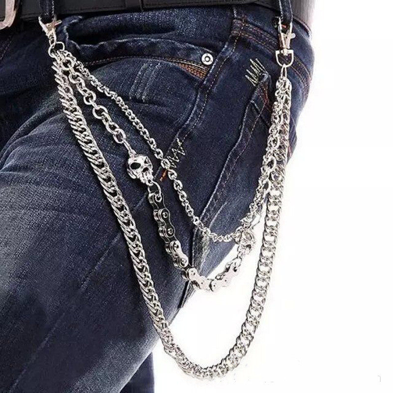Accessoires vestimentaires Hip Hop Jeans Chaîne de taille en métal