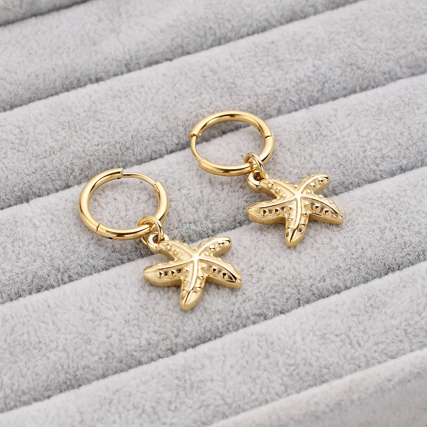Boucles d'oreilles pince à crabe conque Sun Queen