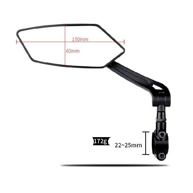 Ajuste de decoración de espejo retrovisor multifunción para motocicleta gran angular