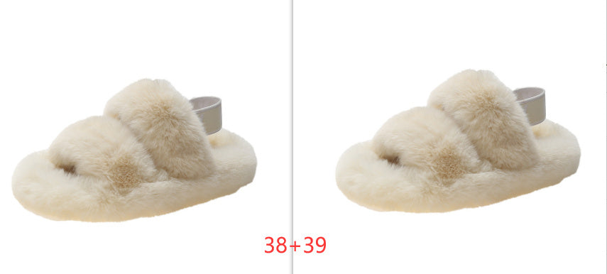 Zenda Pantoufles En Fourrure Sauvage Pour Femmes