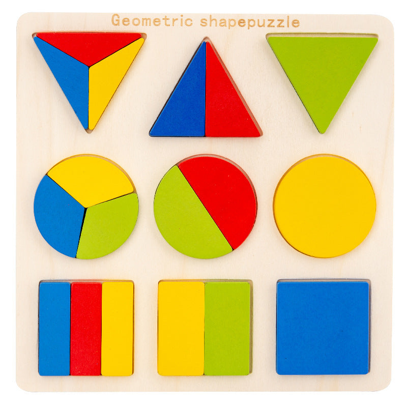 Tablero de rompecabezas de educación temprana Montessori de geometría de rompecabezas