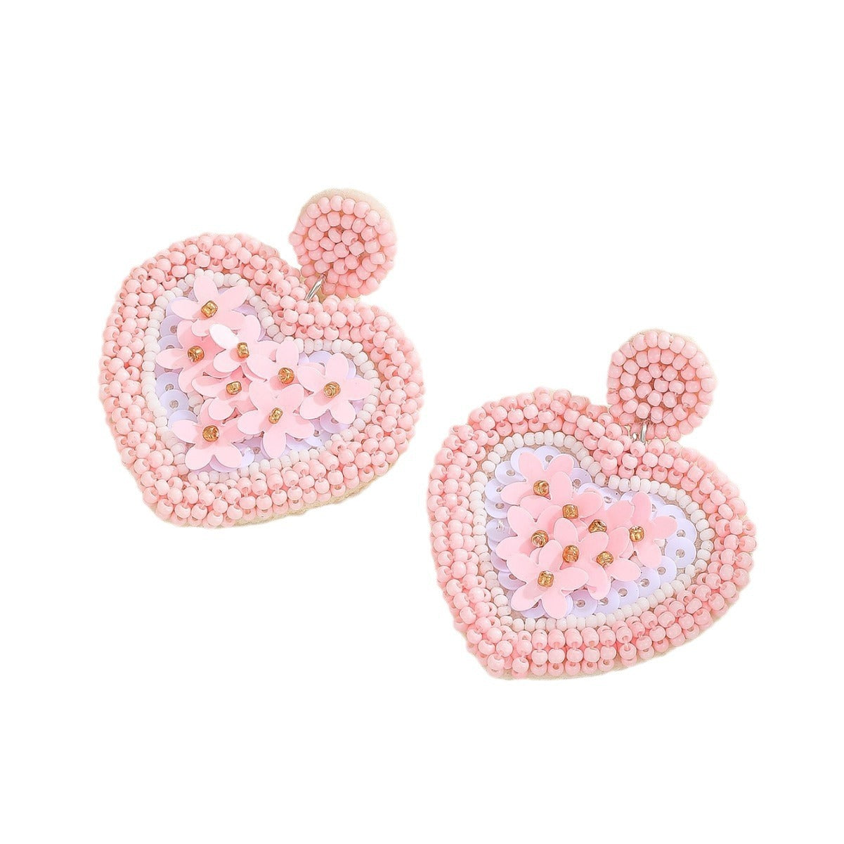 Boucles d'oreilles en forme de cœur, personnalité mignonne et aimante, pour femmes