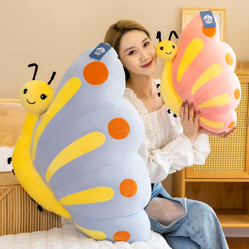 Nouveau jouet créatif en peluche d'insecte d'oreiller de papillon