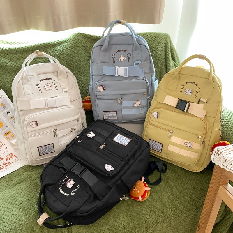 Cartable pour femmes, collégiens et collégiens, sac à dos de grande capacité, sac de voyage