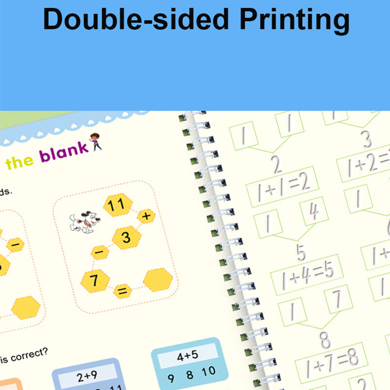 Cahier de pratique avec stylo dur et rainure pour enfants d'âge préscolaire, cahier de pratique en anglais, offre spéciale
