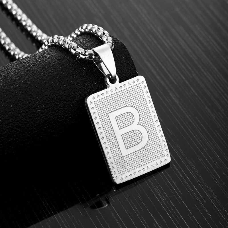 Women's Letter Fashion Stainless Steel Pendant Necklace