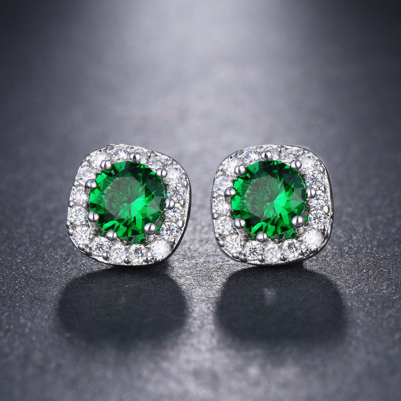 Boucles d'oreilles à tige en Zircon, simples et mignonnes à la mode pour femmes