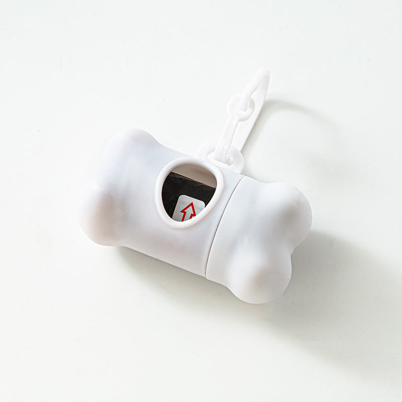 Distributeur de sacs poubelles en forme d'os pour animaux de compagnie