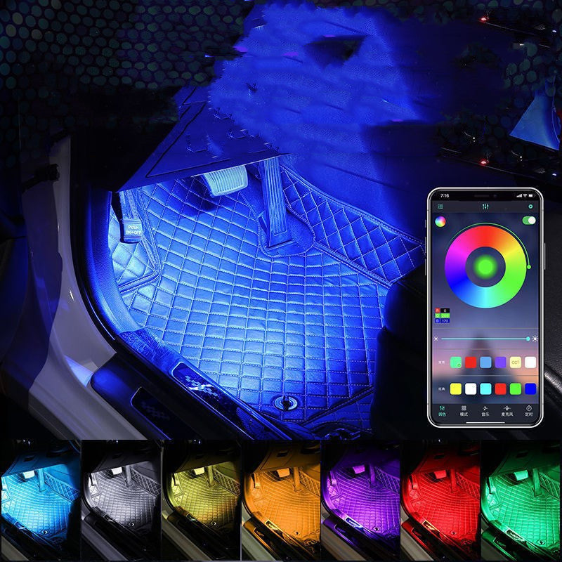 Modificación interior del coche de la luz del ritmo de la música del control de voz del USB