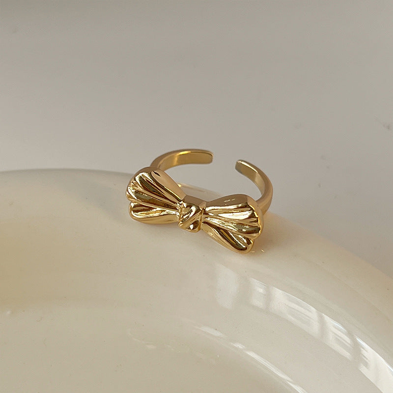 Anillo minimalista básico de apertura suave para mujer, anillo de moda con personalidad elegante que combina con todo, estilo frío