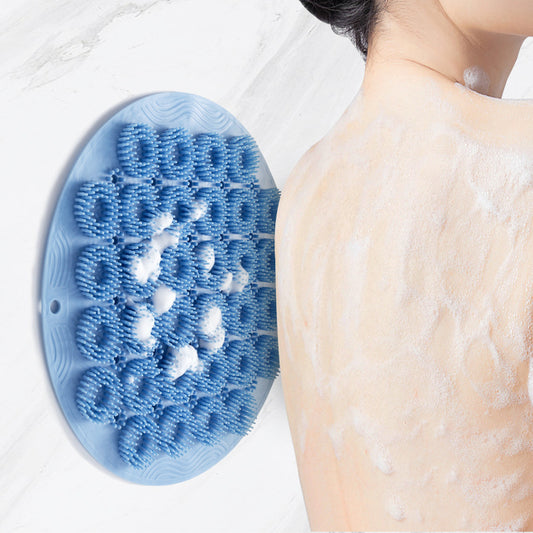 Frottez les pieds à ventouse de brosse de bain arrière en silicone paresseux