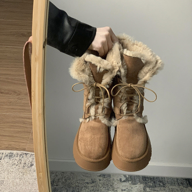 Warm Slugged Bottom Snow Boots For Women Winter