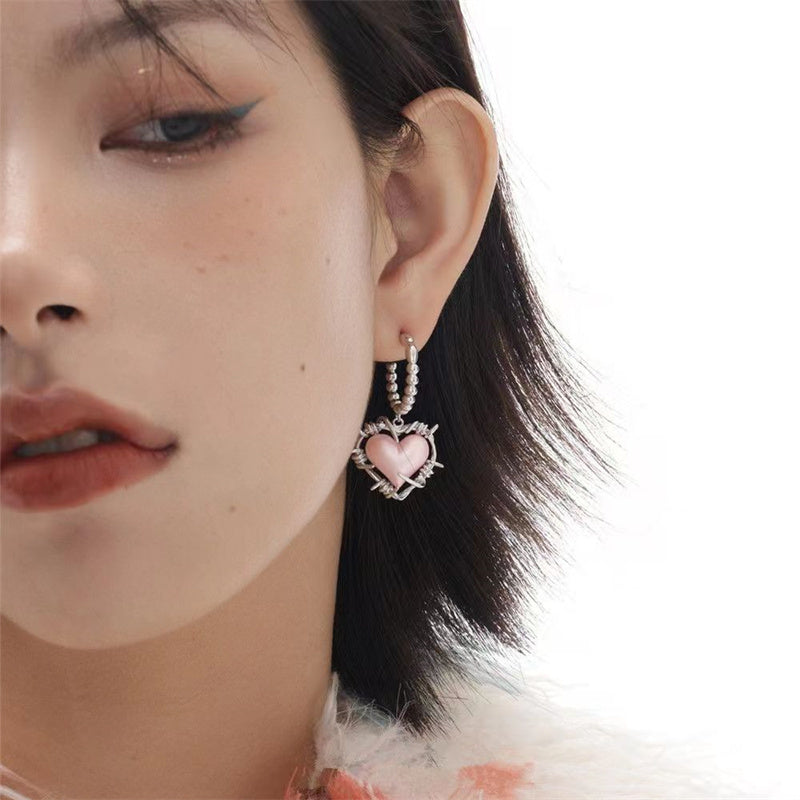 Boucles d'oreilles pendantes en forme de cœur ballon gonflé