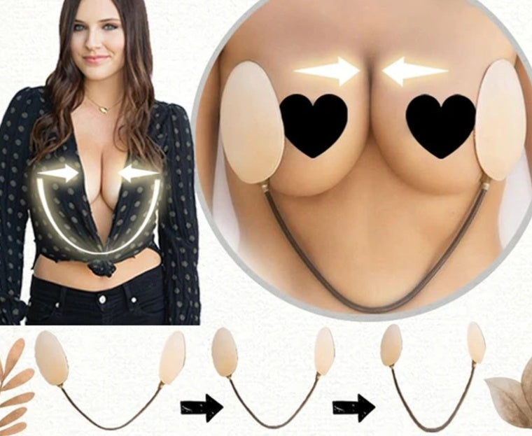 Kit de soutien-gorge plongeant profond, Patch de mamelon mince d'été, accessoires de sous-vêtements, soutien-gorge Push-up sans devant, dos nu, sans bretelles