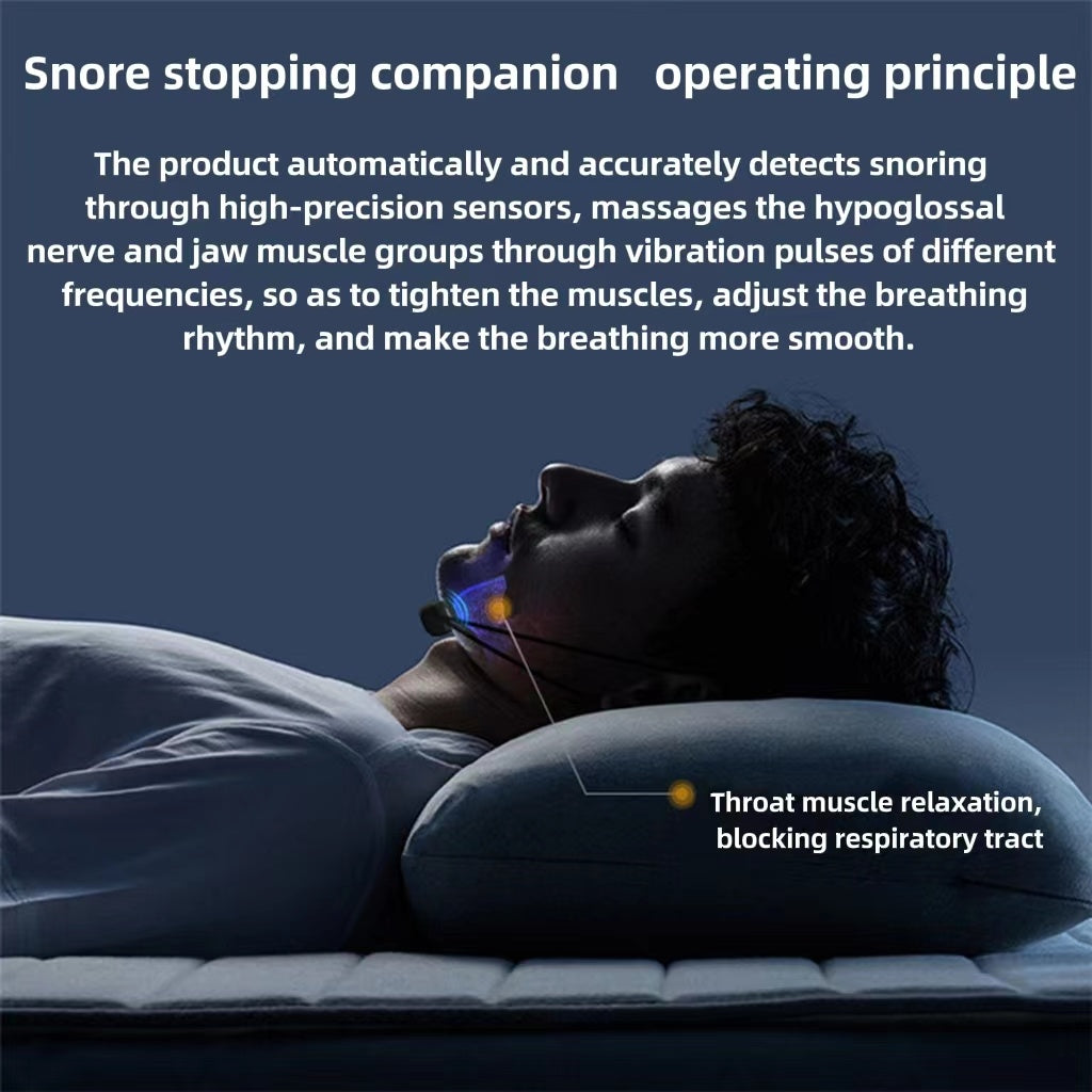 Dispositif Anti-ronflement intelligent EMS, Solution efficace pour arrêter le ronflement, aide au sommeil, réduction du bruit, stimulateur musculaire Portable